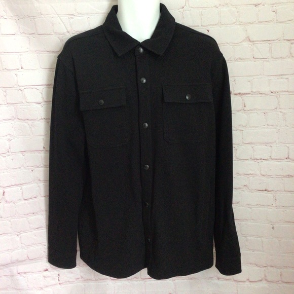 Banana Republic Other - Banana Republic Black Twill Shirt Jacket with Pockets - Size Large